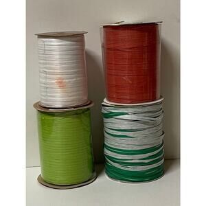 Colorful Ribbon Set - 4 Spools, 400 Yards Total. KK492